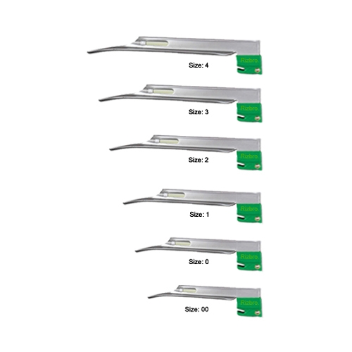 Standard Miller Fiber Optic Laryngoscope Blades. (Single Use)